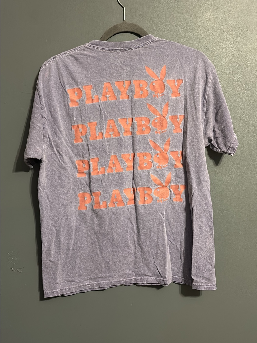 Playboy purple and pink logo graphic tee size medium 100% cotton